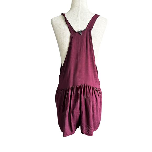 Don't Ask Why Plum Tie Knot Mini Romper Women's One Size | 67-6-2 - Picture 2 of 6